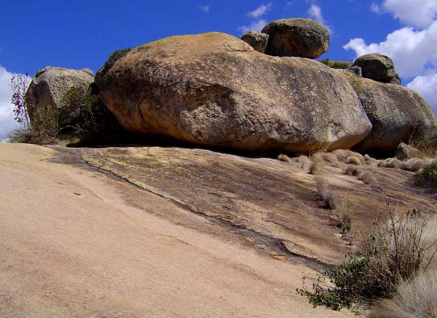 Large boulders near summit